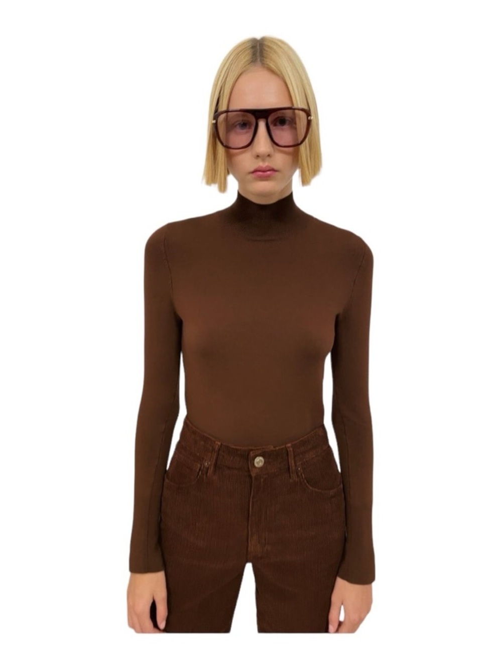 NWOT Zara Basic Knit Mock Neck Sweater